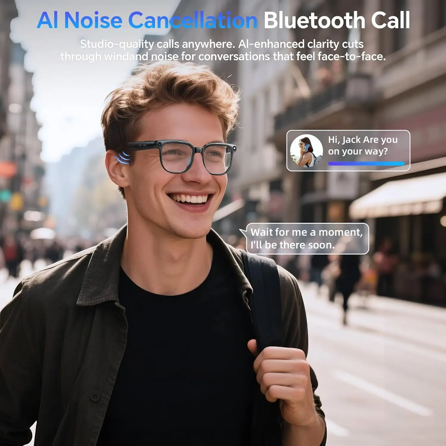 2026 New 800W HD Pixel Smart Glasses Men Anti-shake Camera AI Language Translation Video Recording ChatGPT Music Call Sunglasses