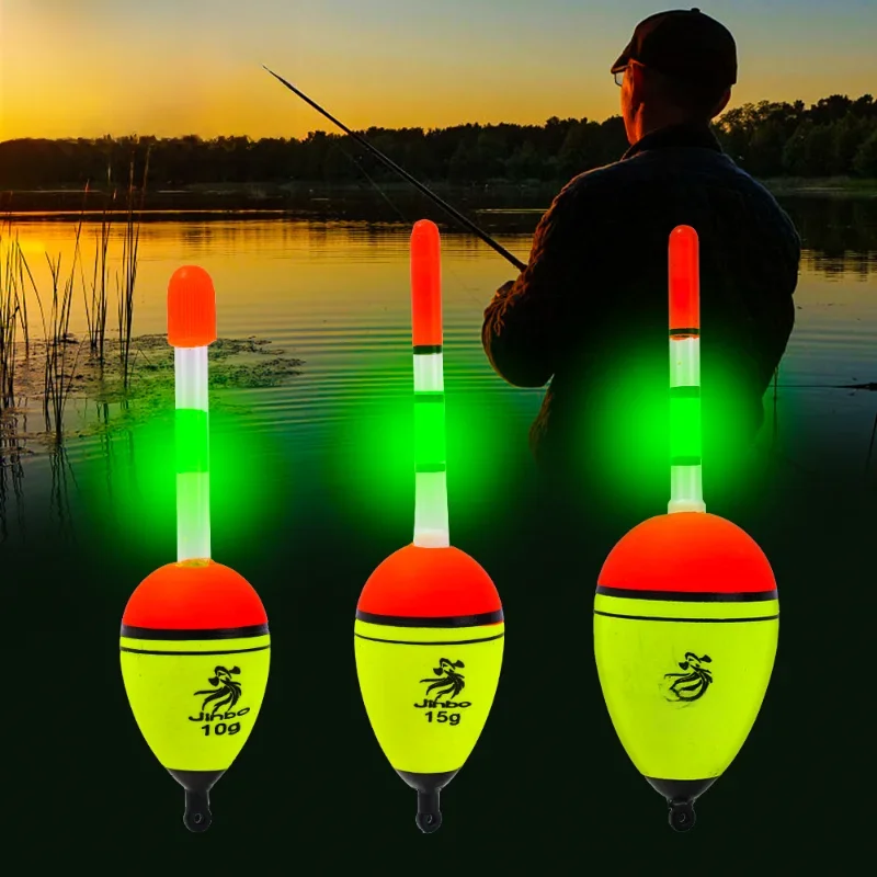 EVA lumineux pêche nuit flotteur bâton lumineux mousse plastique Bobber mer roche pêche frappant flotteurs accessoires de pêche 10/15/20g