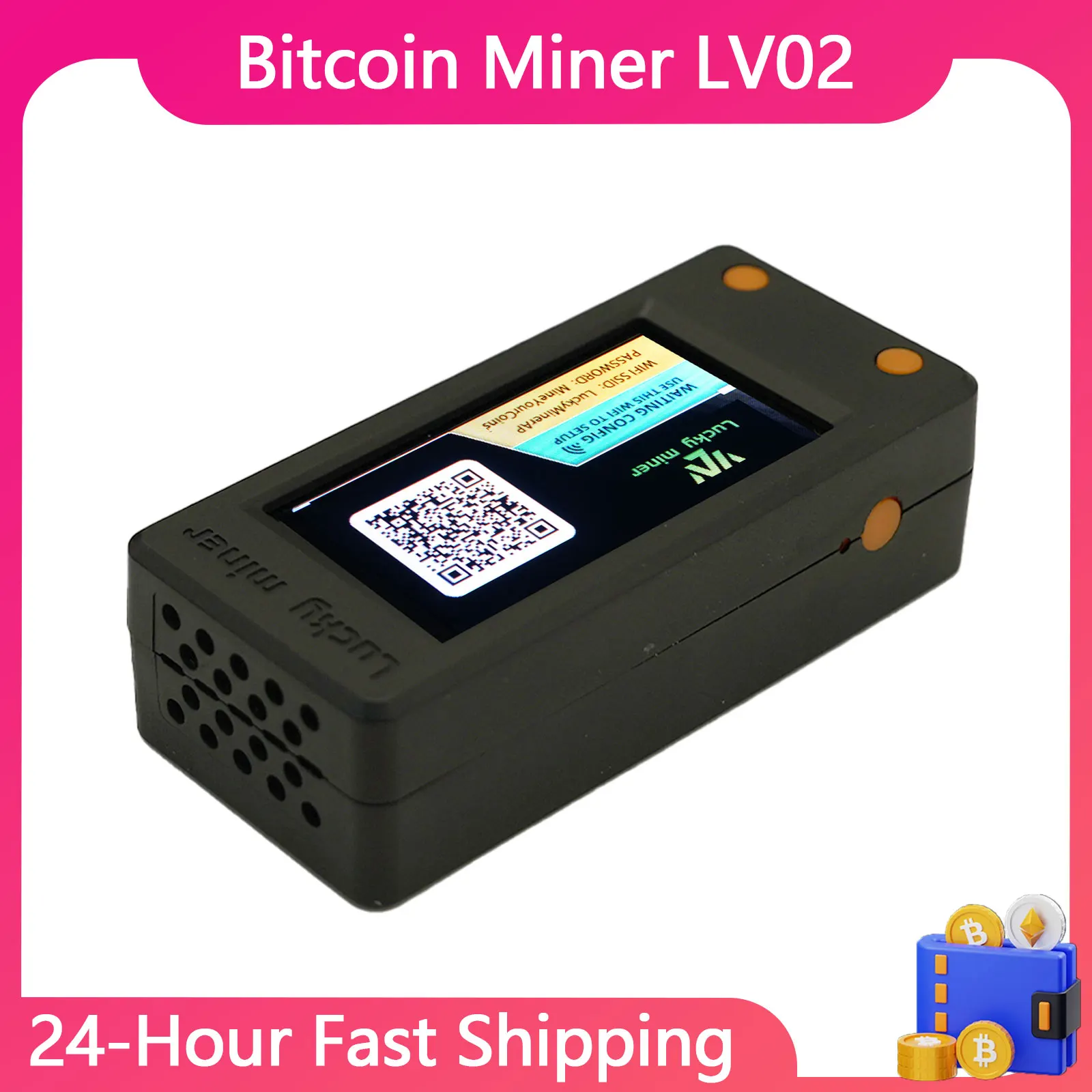 

Btc Solo Miner LV02 74KH/S SHA256 Lottery Device Crypto Miner SOLO Mining Miner ASIC Mining Silent Miner Machine