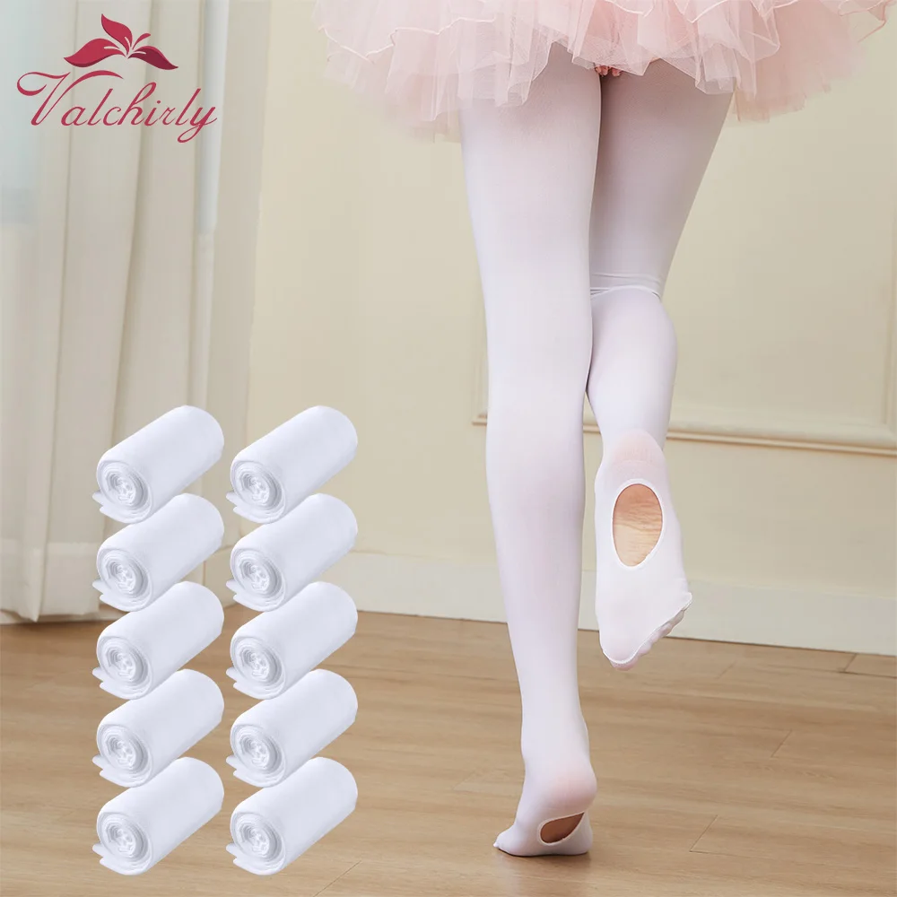 

Wholesale 10 PCS 90D Ballet Tights Girls Dance Stocking Children Velvet Long Socks Kids Seamless Pantyhose With Hole