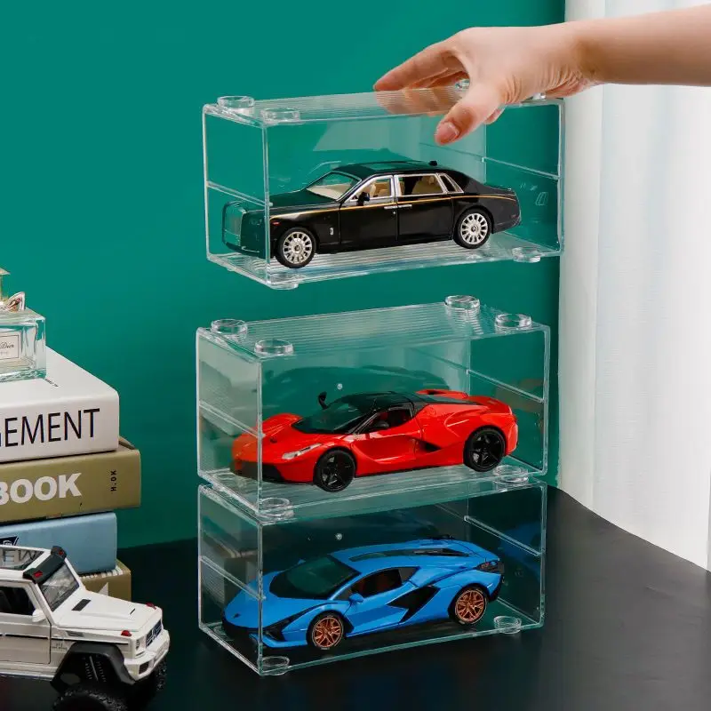 1:24 Car Model Display Box Transparent Dustproof Car Model Storage Display Cabinet Can Be Superimposed Display Cabinet