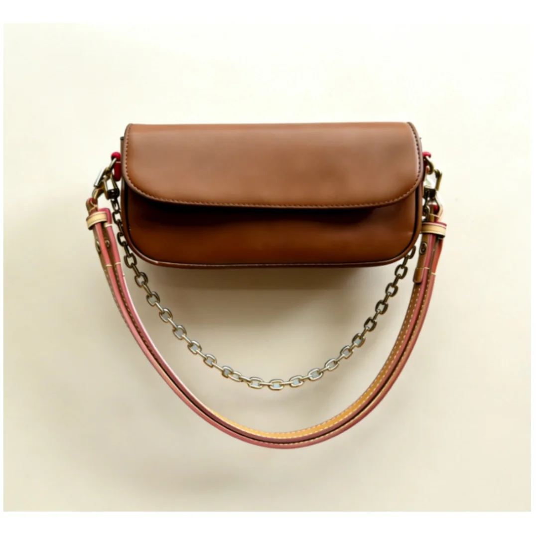 

Новая стильная женская модная классическая сумка через плечо с принтом и двойной цепочкой, размер 22*12 см, высокое качество, без коробки