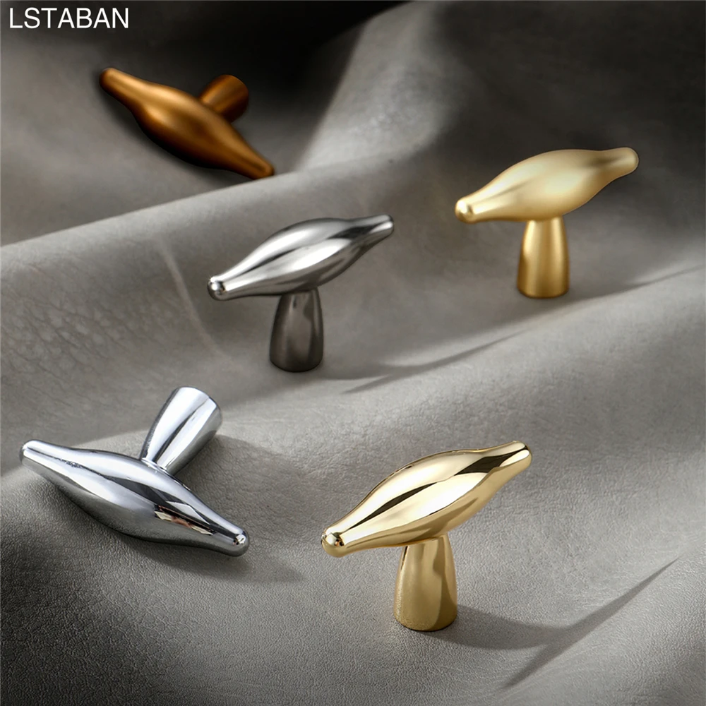 Luxury Single Hole Kitchen Cabinet Handle Zinc Alloy Bedside Table Drawer Pull Cupboard Wardrobe Furniture Hardware Door Knob