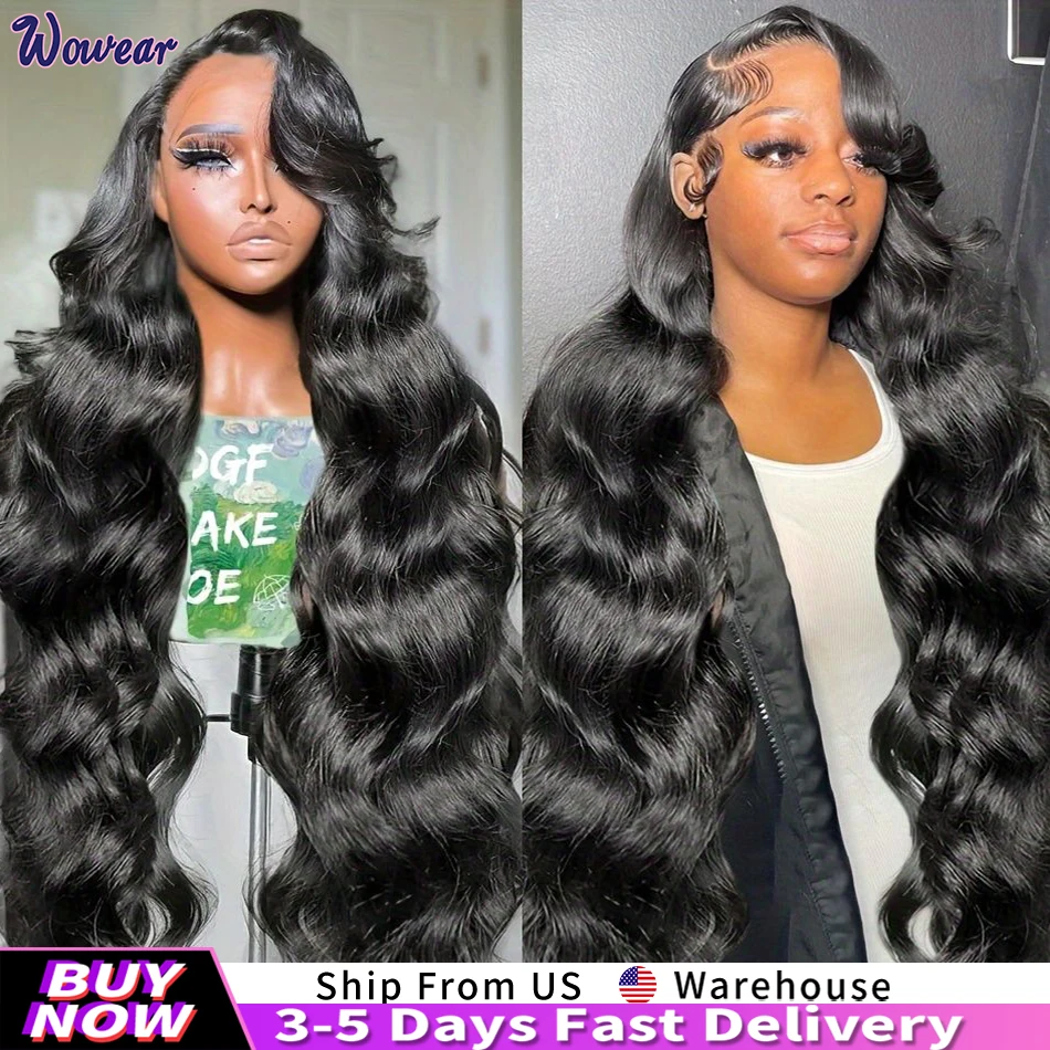 13x6 HD Lace Frontal Wig Human Hair Body Wave Human Hair Wigs 200 Density Brazilian Hair Wigs Pre Plucked for Women 13x4 HD