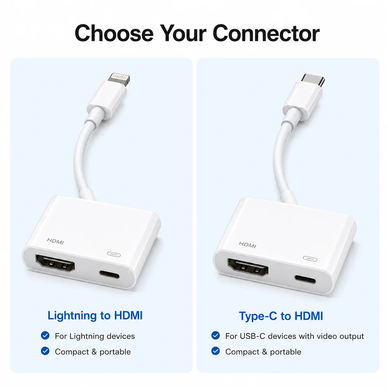 4K Video Audio 60Hz 30Hz Converter Lighting USB C/Type-C to HDMI+USB C/Type-C Digital AV Adapter For iPhone to HD TV Projector M view 3