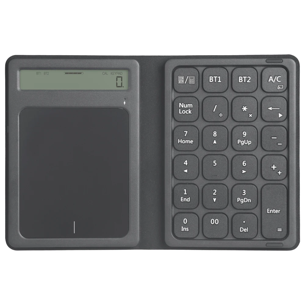 INote rechargeable Bluetooth Multi pairing touch pad number keypad calculator T electronic keyboard portable