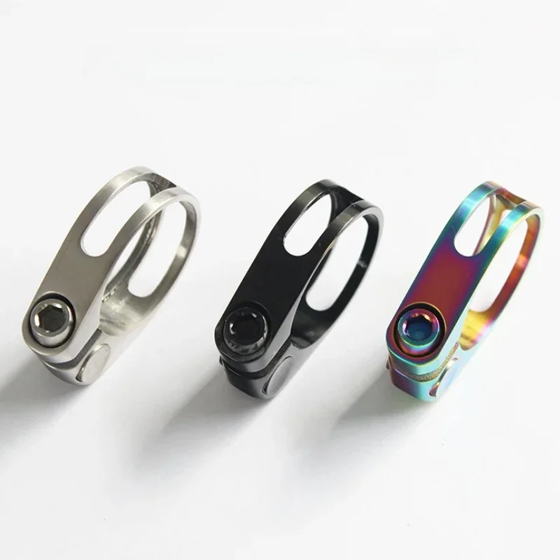AliExpress NONE Bicycle seat clamp titanium 31.8/34.9mm ultra-light lock on seatpost clip