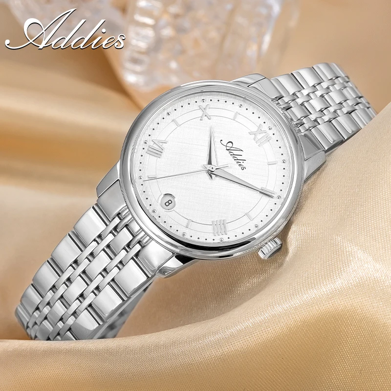 ADDIES Sapphire Glass Woman Watch 31mm Japan GM12 Quartz 316L Stainless Steel Wristwatch 50m Waterproof Business Watches Gift