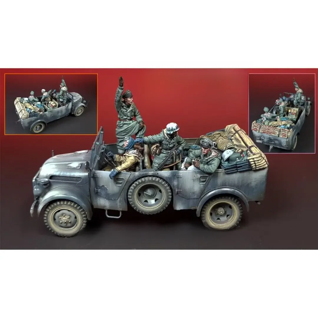 Figurine en résine GK, soldat allemand, kit non assemblé et non peint, 1/35