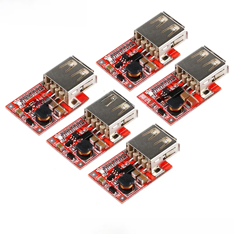 5szt/1szt 3V do 5V DC-DC Konwerter Step Up Boost Moduł zasilacza 1A Ładowarka USB do telefonu MP3 MP4 96% Wydajność — zdjęcie 2