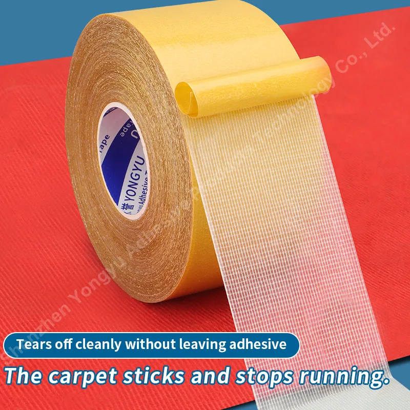 Cloth Based Double-sided Tape High Viscosity No Trace Free Carpet Tape Double Sided Adhesive Cloth Rug Tape for Bonding Carpet