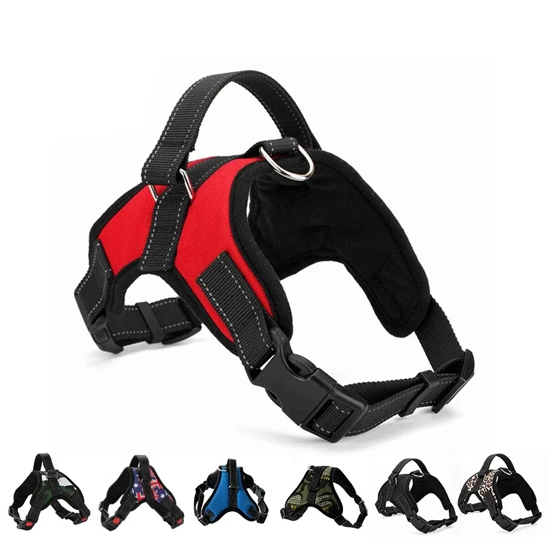 Hondentuig Quick Release Vest Huisdier Puppy Harnas Nylon Materiaal Ademend Huisdier Harnas voor Hond Verstelbaar Huisdier Outdoor Harnas - afbeelding 2
