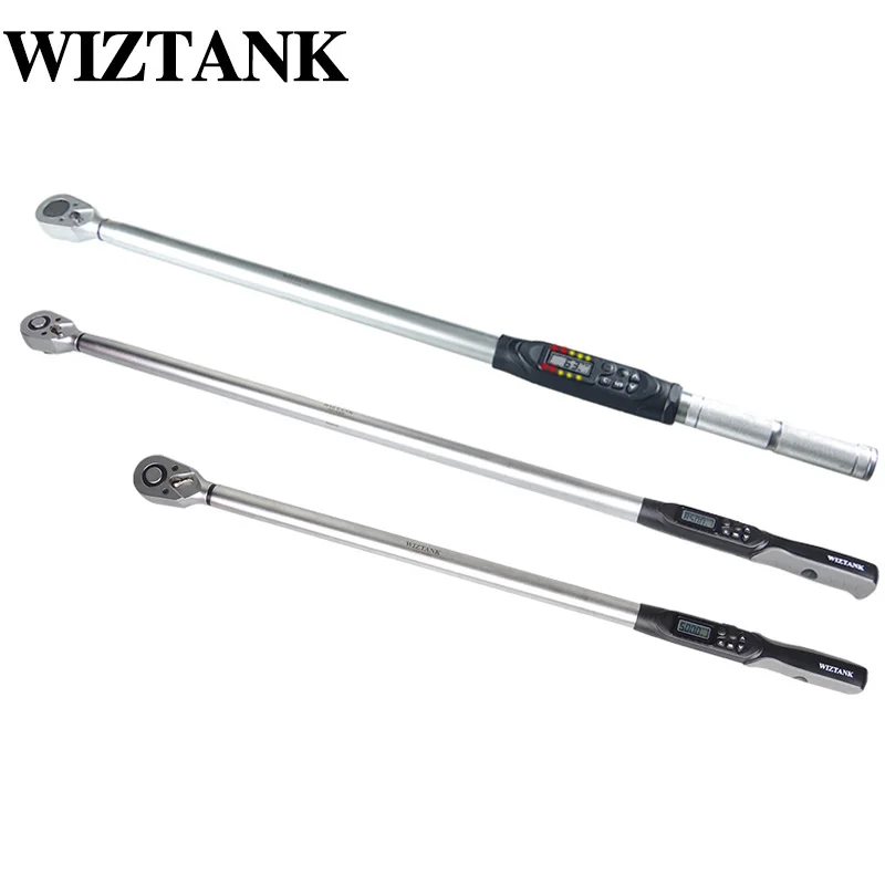 

WIZTANK Digital Torque Wrench WE/IE Series Reversible Ratchet Head 3/4, 1 Inch 25-1000 Nm Accuracy 2/2.5% Car Cruise Repair Tool