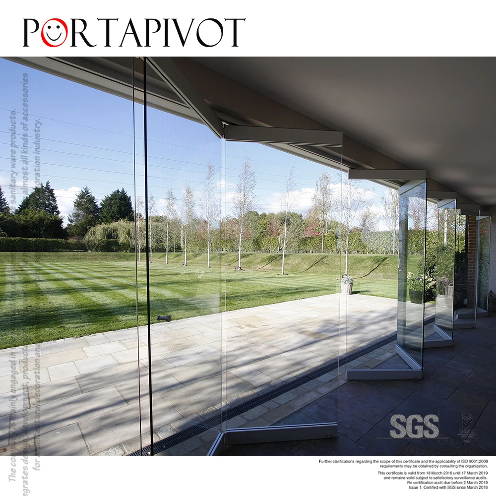 

Portapivot store Frameless glass folding door