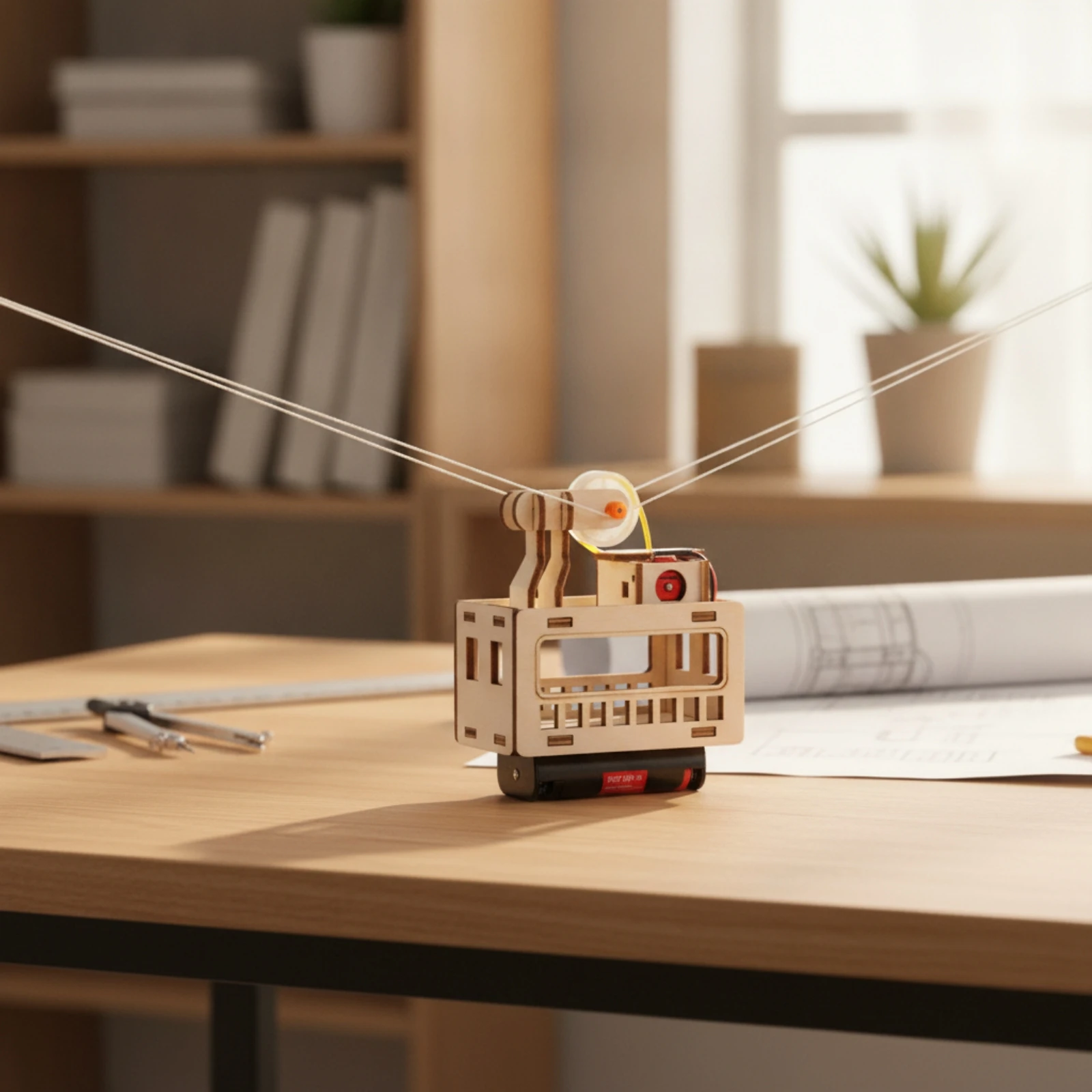 Science Hobbyist - Modelo de Tren de Cable con