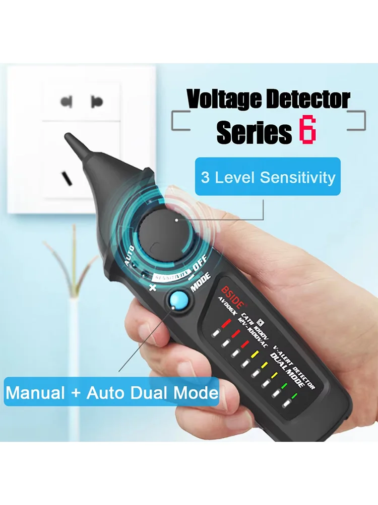 BSIDE – détecteur de tension sans Contact, indicateur professionnel, crayon de Test intelligent, point d'arrêt de fil sous tension/phase, compteur de continuité NCV