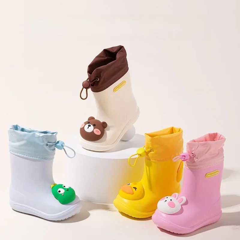 MELITTDEER Bottes de pluie pour enfants – Bottes de pluie imperméables pour garçons et filles, idéales pour les jours de pluie, les jeux aquatiques