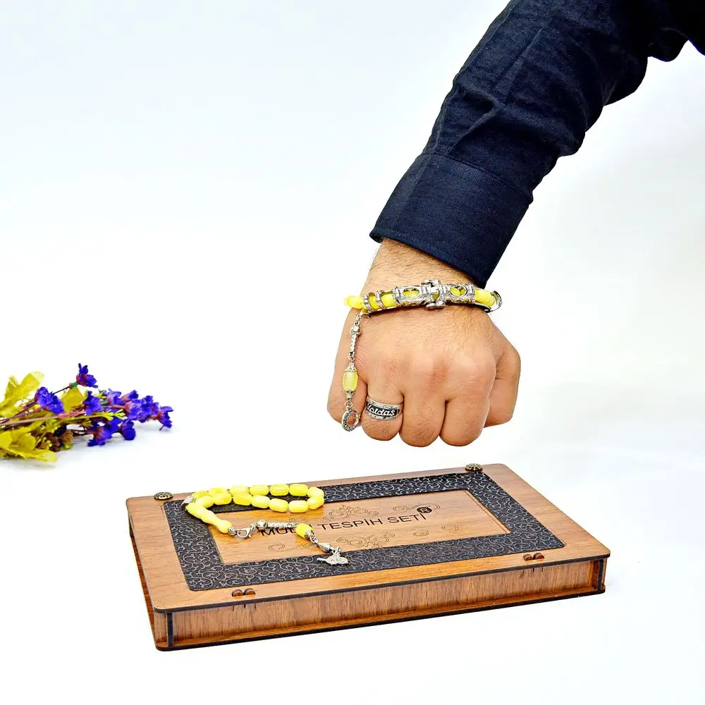 Último 1 Peça Original Amber Rosário Set, Custom Made Presente