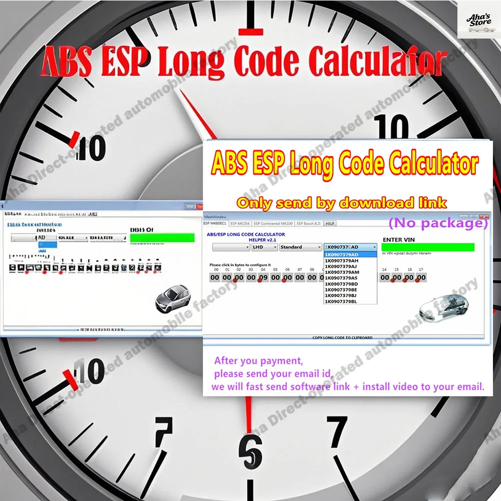 

Newest Car Repair Software ABS ESP Long Code Calculator obd2 scanner Helper MK60EC1 Car accessories software + unlimited Keygen