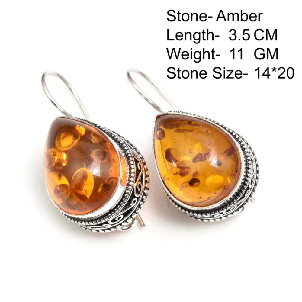 Genuine Tanzanite Blue Topaz Amber Citrine Bi-Color Tourmaline   Silvers Overlay on Copper Earrings