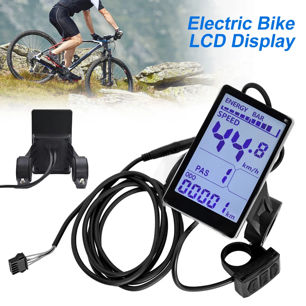 Pantalla LCD M5 para bicicleta eléctrica, velocímetro de 5 pines, Panel de Control, accesorios para bicicleta eléctrica