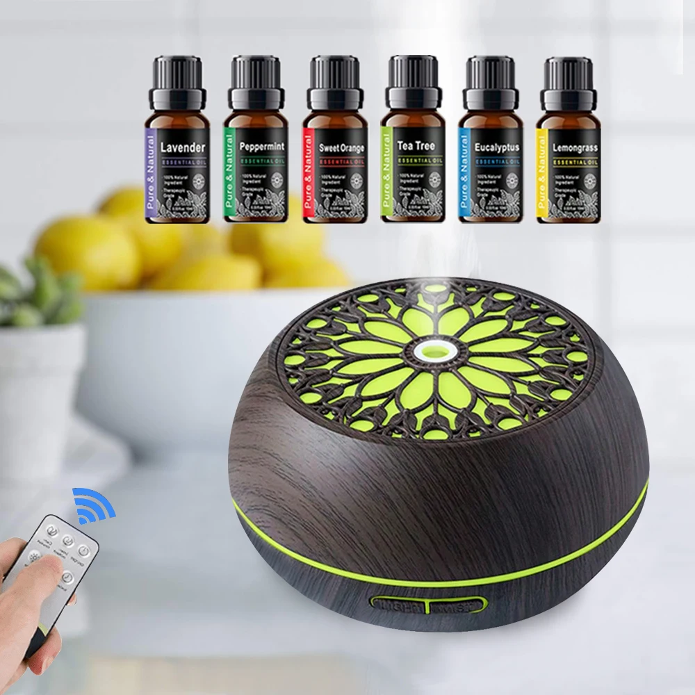 

New Commercial Diffuser 550ml 6 Premium Oil Blends, Quiet Operation with Remote & LED Lighting for Lobbies/Spa