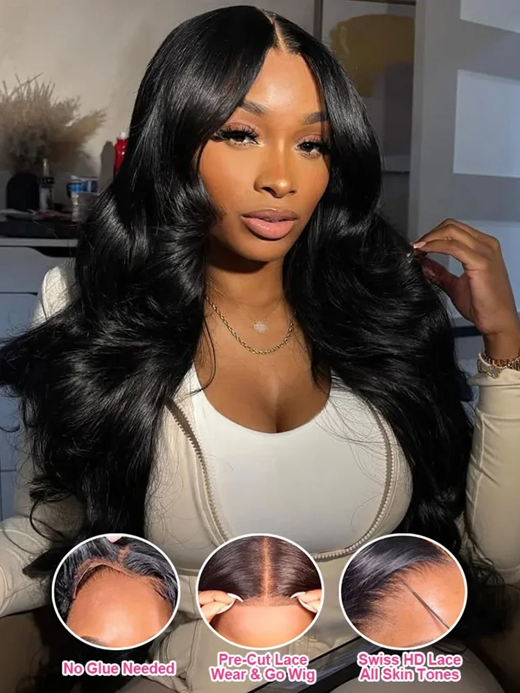 40 Inch Body Wave Human Hair Wigs 13x4 13x6 HD Tranaparent Lace Fronal Wig Human Hair Remy Glueless Wig Human Hair Wear And Go image 2