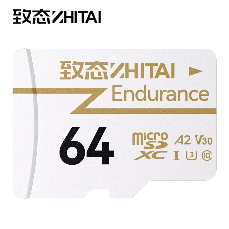 بطاقة Zhitai Endurance Micro SD A2 U3 V30 Microsd TF بطاقة 128 جيجابايت 64 جيجابايت 256 جيجابايت بطاقة ذاكرة فلاش Microsd لمراقبة الفيديو 100 ميجابايت