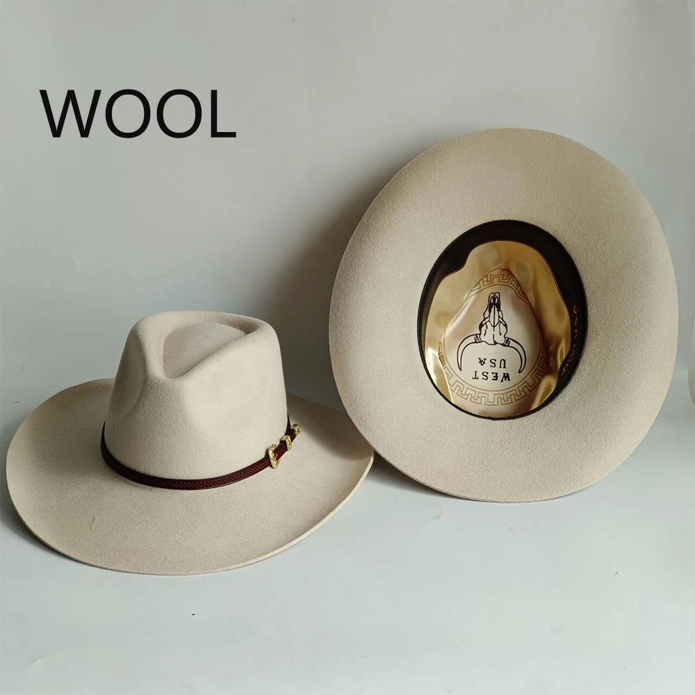 

Новая шерстяная фетровая шляпа 2026 года: стильная винтажная модель из осенне-зимней коллекции с широкими полями, украшенная шерстяной лентой, унисекс, модный аксессуар для взрослых.