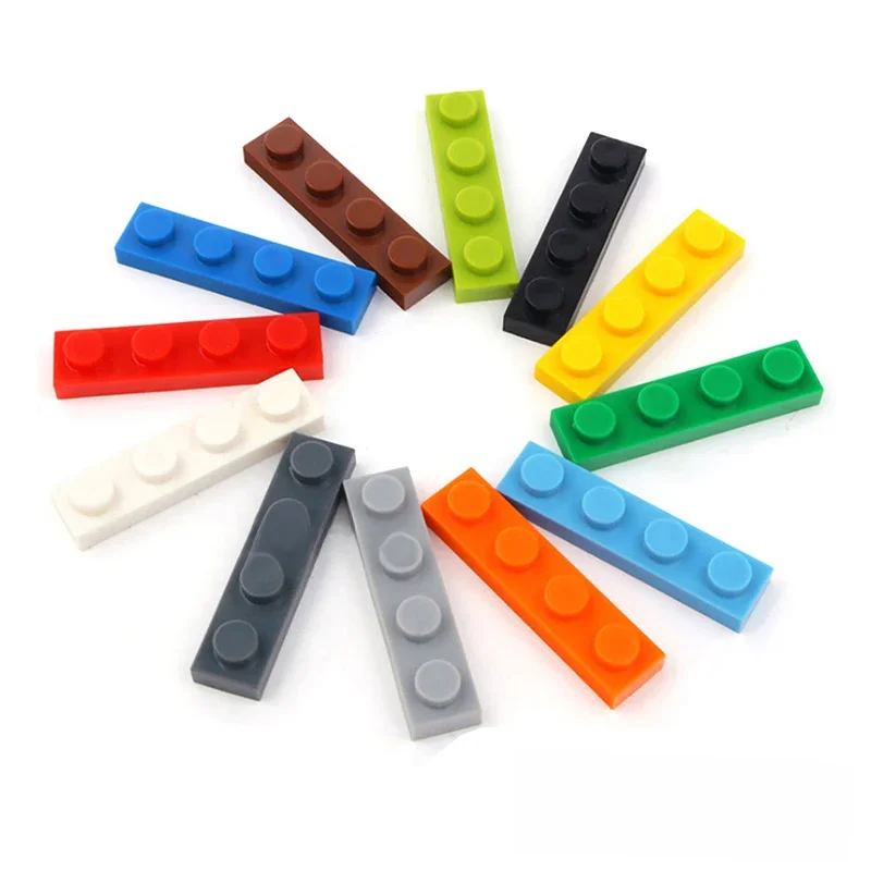 120 stücke DIY Bausteine Dünne Zahlen Bricks 1x4 Punkte Pädagogisches Kreative Größe Kompatibel Mit