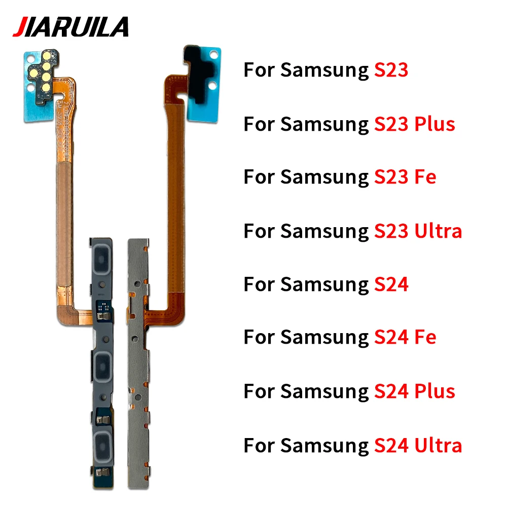 10 PCS Power Switch On/Off Button Volume control Key Button Flex Cable For Samsung S25 S24 S23 Plus Ultra S24 Fe S23 Fe