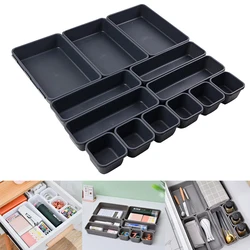 Organizadores de cajones de 13 piezas para el hogar, caja de almacenamiento de papelería para escritorio, oficina, cocina, baño, cajas organizadoras de maquillaje