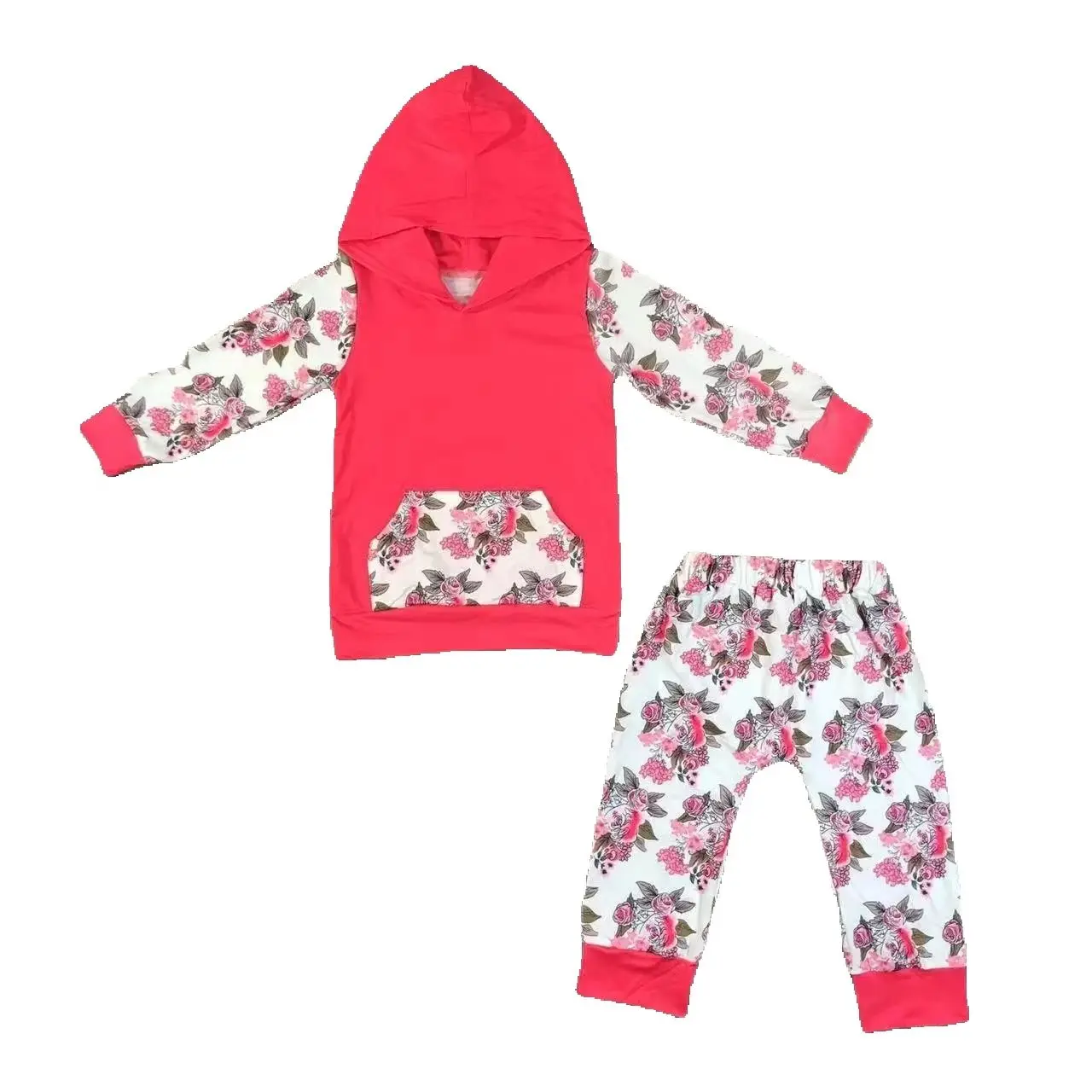 

baby children infant clothes suit long-sleeved with hat plus pants trousers suit autumn boutique girl