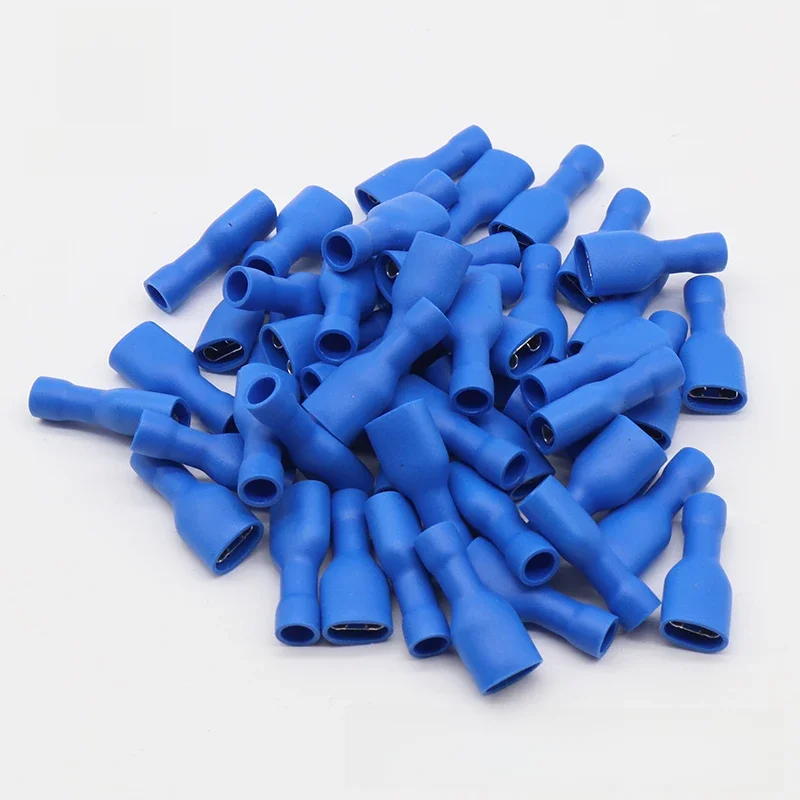 FDFD2-250 FDFD2.5-250 żeński izolowany elektryczny zacisk zaciskany do złączy 1.5-2.5mm2 złącze przewodu kablowego 100 sztuk/paczka FDFD — zdjęcie 2