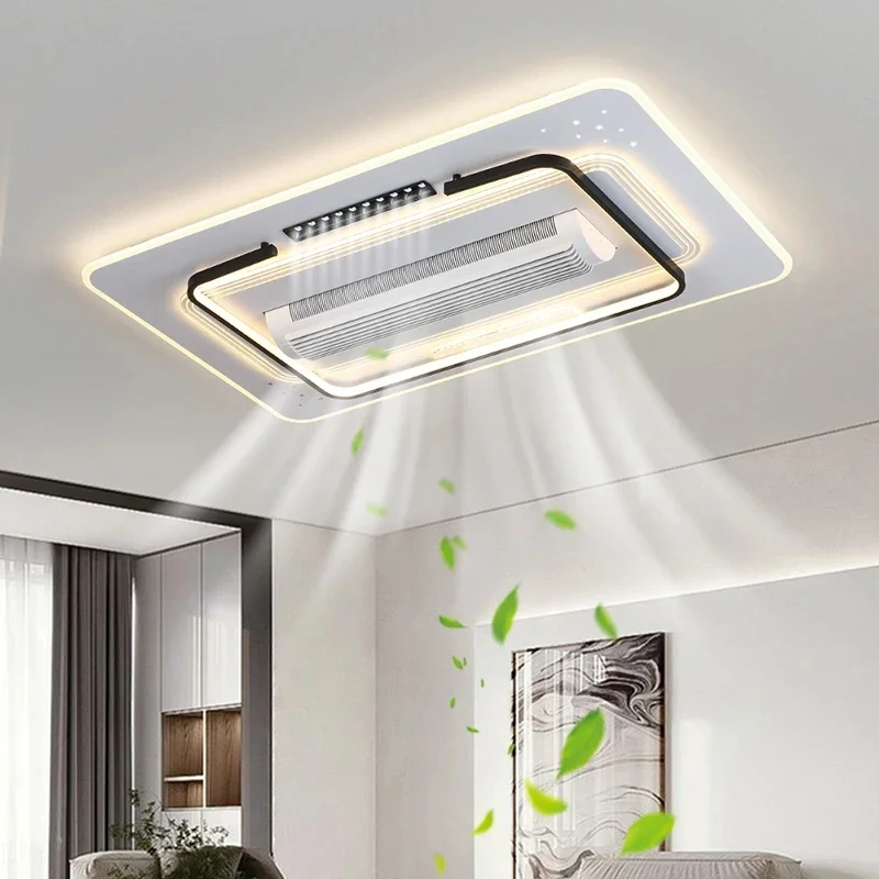 Unsichtbare blattlose LED Deckenventilator Licht Fernbedienung Deckenventilator Lampe Home Decor Wohnzimmer Schlafzimmer