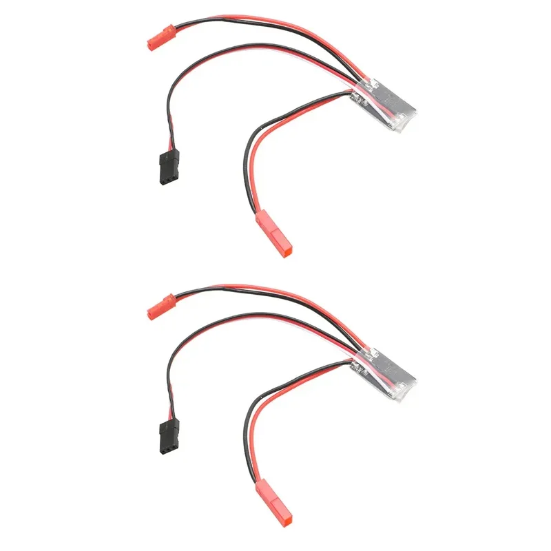 2 pièces 3.2V-12.6V 1S-3S brossé ESC 10A double voie avec/sans frein 5V 1A BEC contrôleur de vitesse de moteur pour modèle de véhicule RC avion
