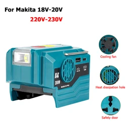 NEW 200W AC 120-220V Modified Sine Wave Power Adapter For Makita 18V Battery Outdoor Portable Inverter