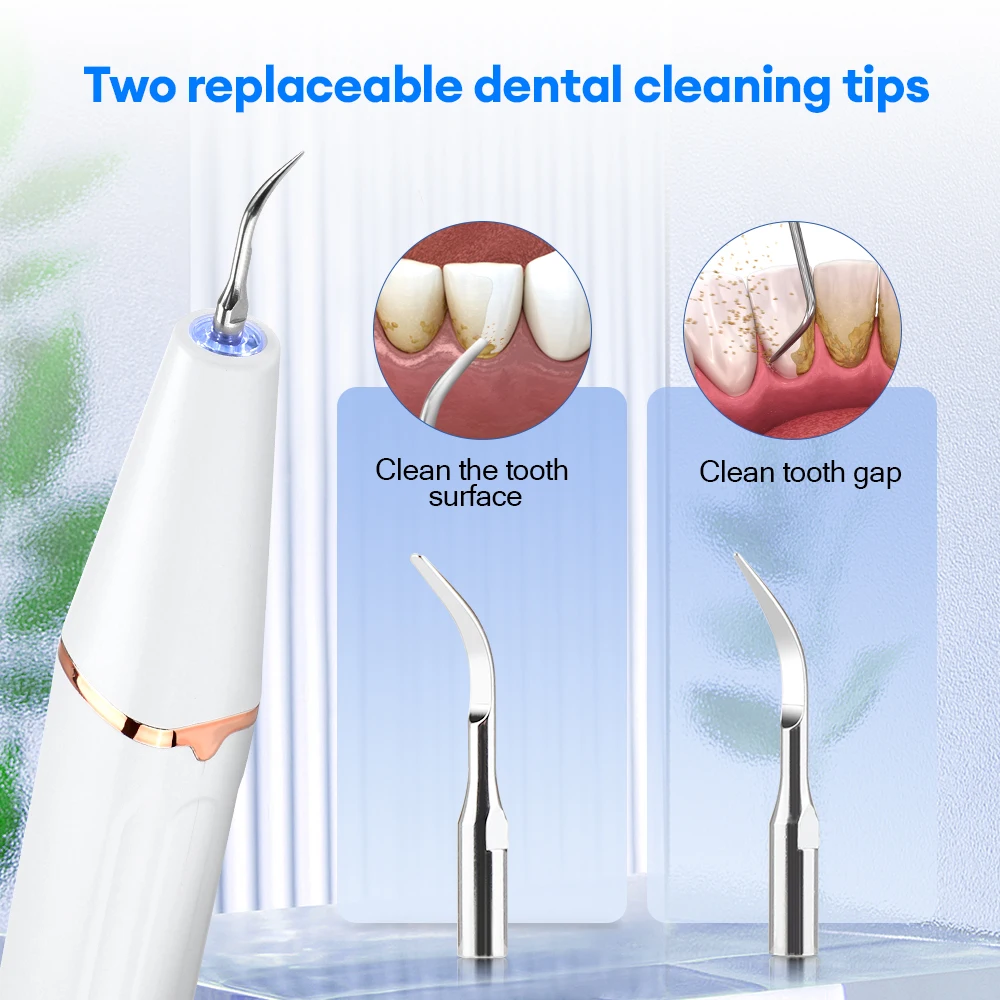 Dental Scaler For Teeth Tartar Eliminator Stain Tooth Calculus Remover Electric Ultrasonic Teeth Cleaner Dental Stone Removal