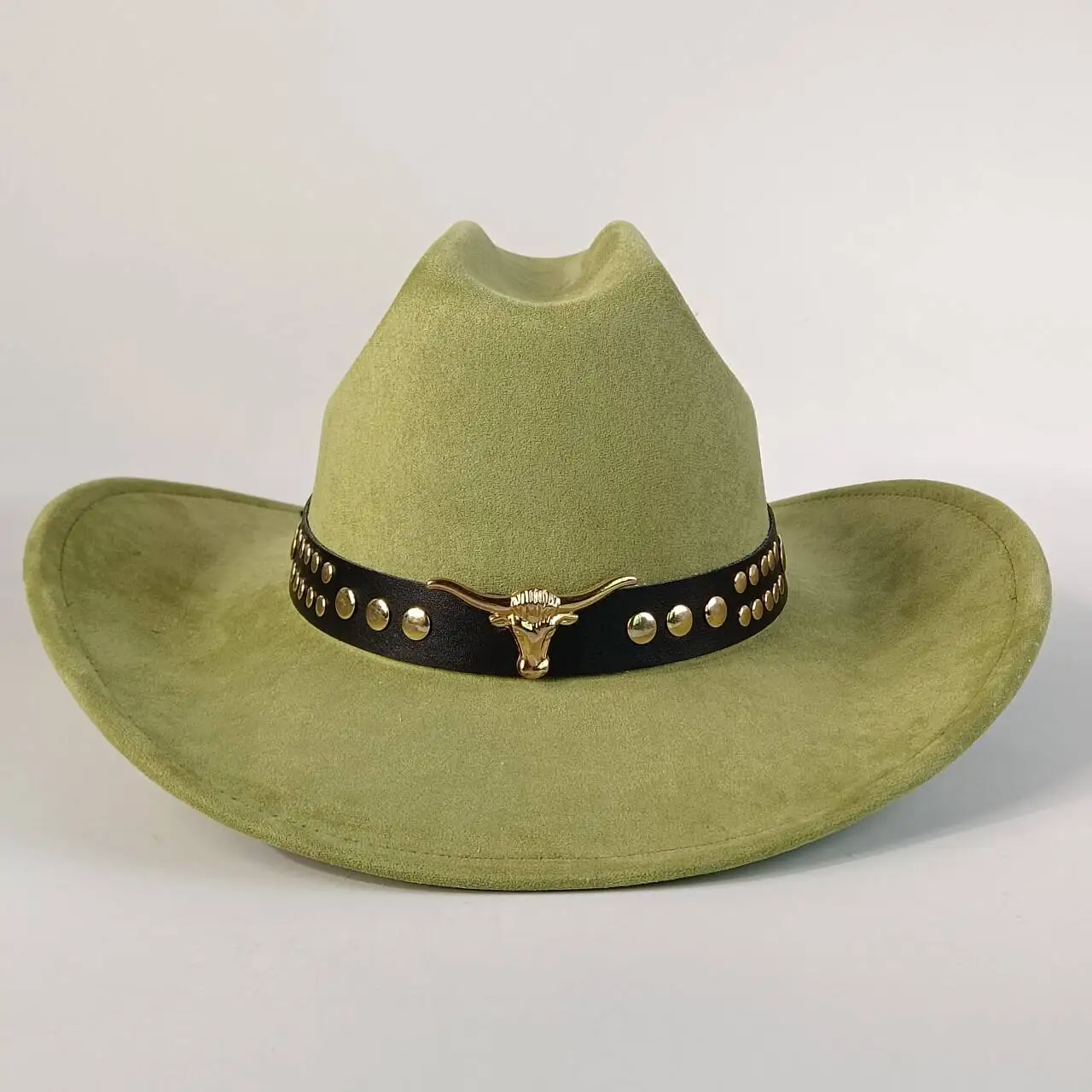 Western Premium Wildleder-Cowboyhut Stilvoller Fedora-Hut aus Wildleder für Damen und Herren Perfekt für festliche Outdoor-Aktivitäten – Detail 33