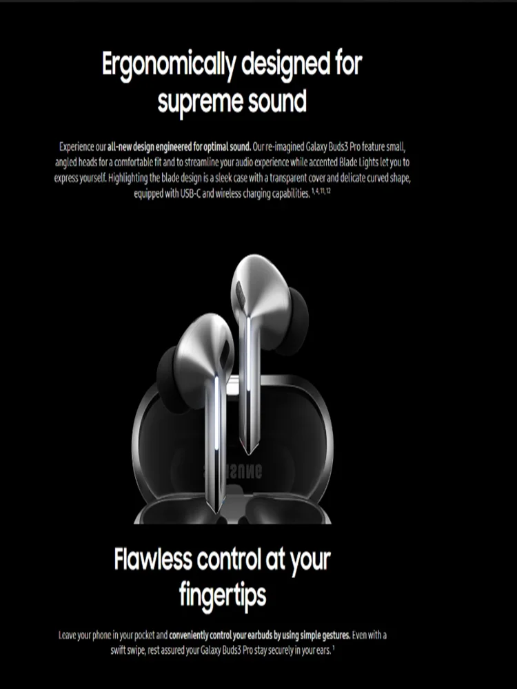 Samsung Galaxy Buds 3 Pro SM-R630 TWS casque sans fil 360 Audio Galaxy AI bruit actif Hi-Fi écouteur Bluetooth 5.4 écouteurs