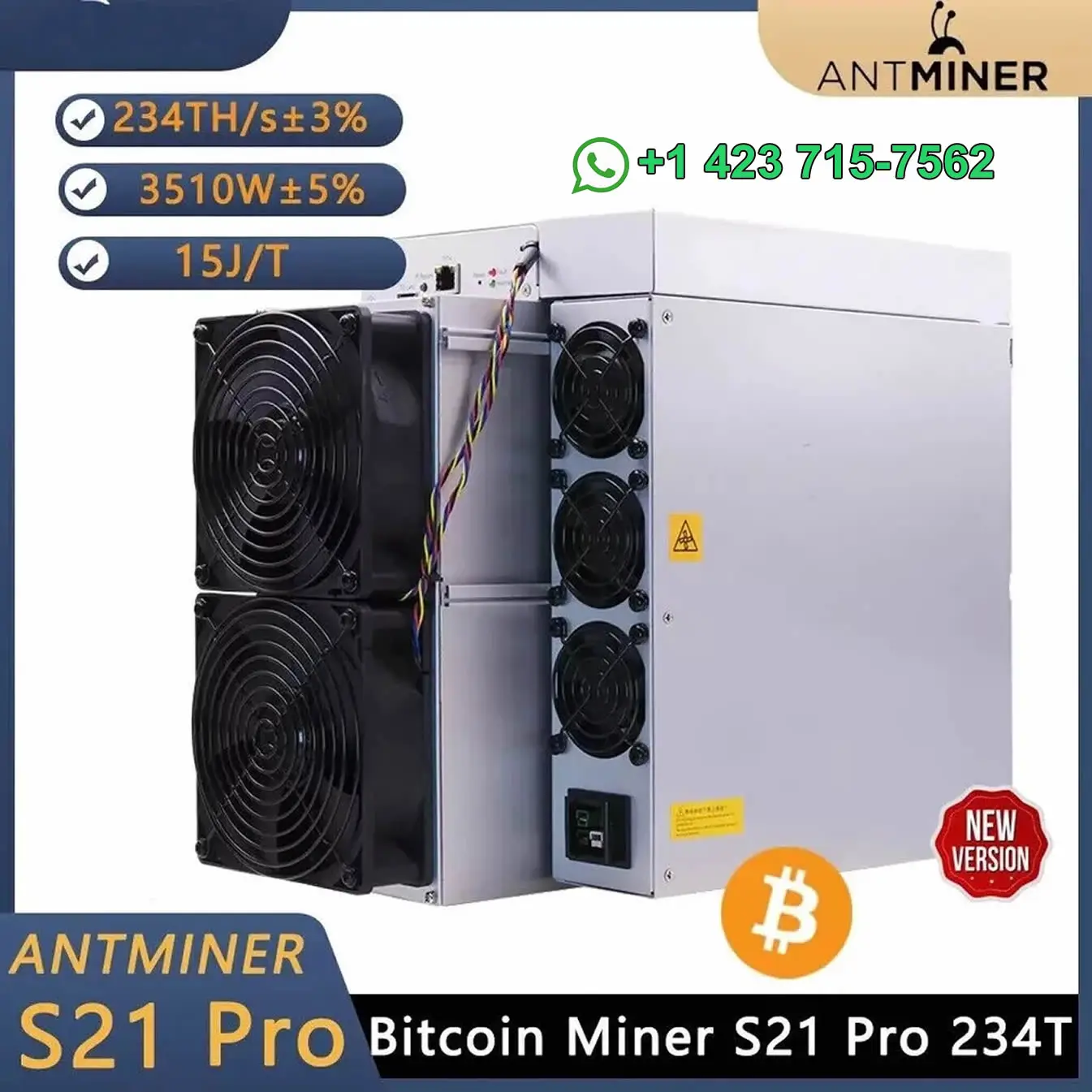 SM Bitmain Antminer S21 Pro 234T 3510W Bitcoin BTC ASIC Miner