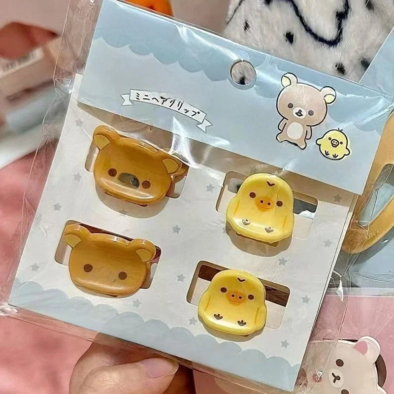 Rilakkuma pinces à cheveux pour filles Relax ours mignon épingle à cheveux enfants frange acrylique épingle à cheveux mode cheveux accessoires nouveau chapeaux cadeau