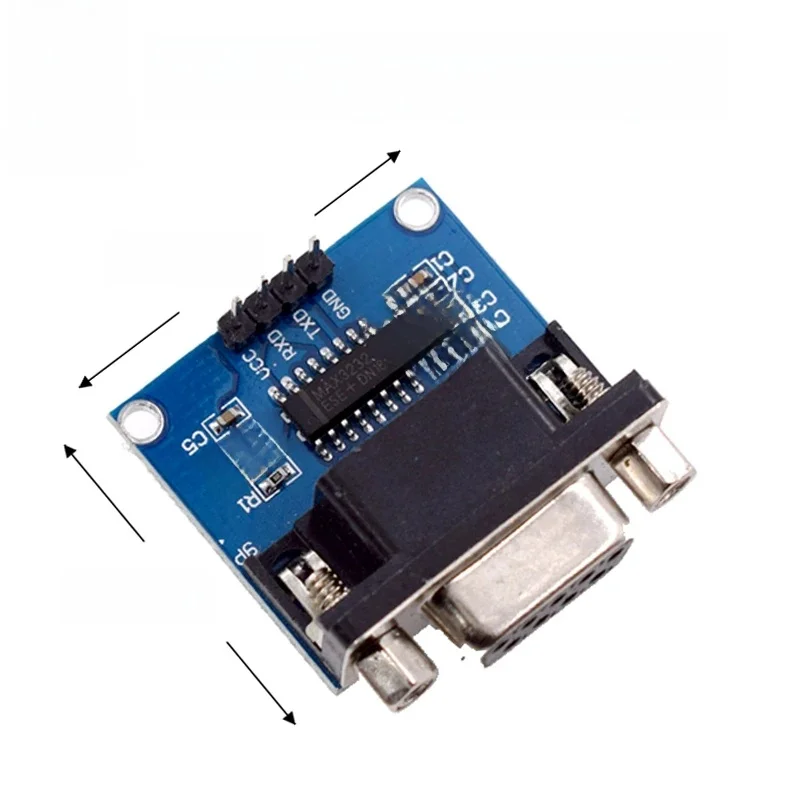 MAX3232 Moduł konwertera portu szeregowego RS232 na TTL Złącze DB9 MAX232 dla Arduino — zdjęcie 2