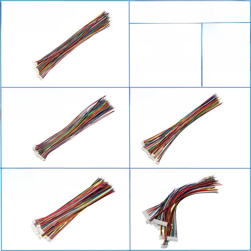 10 pièces 1.0 1.25 1.5 2.0 2.54 SH/JST/ZH/PH/XH 1.0MM 1.25MM 1.5MM 2.0MM 2.54MM 2PIN/3/4/5/6/7/10P connecteur femelle avec fil