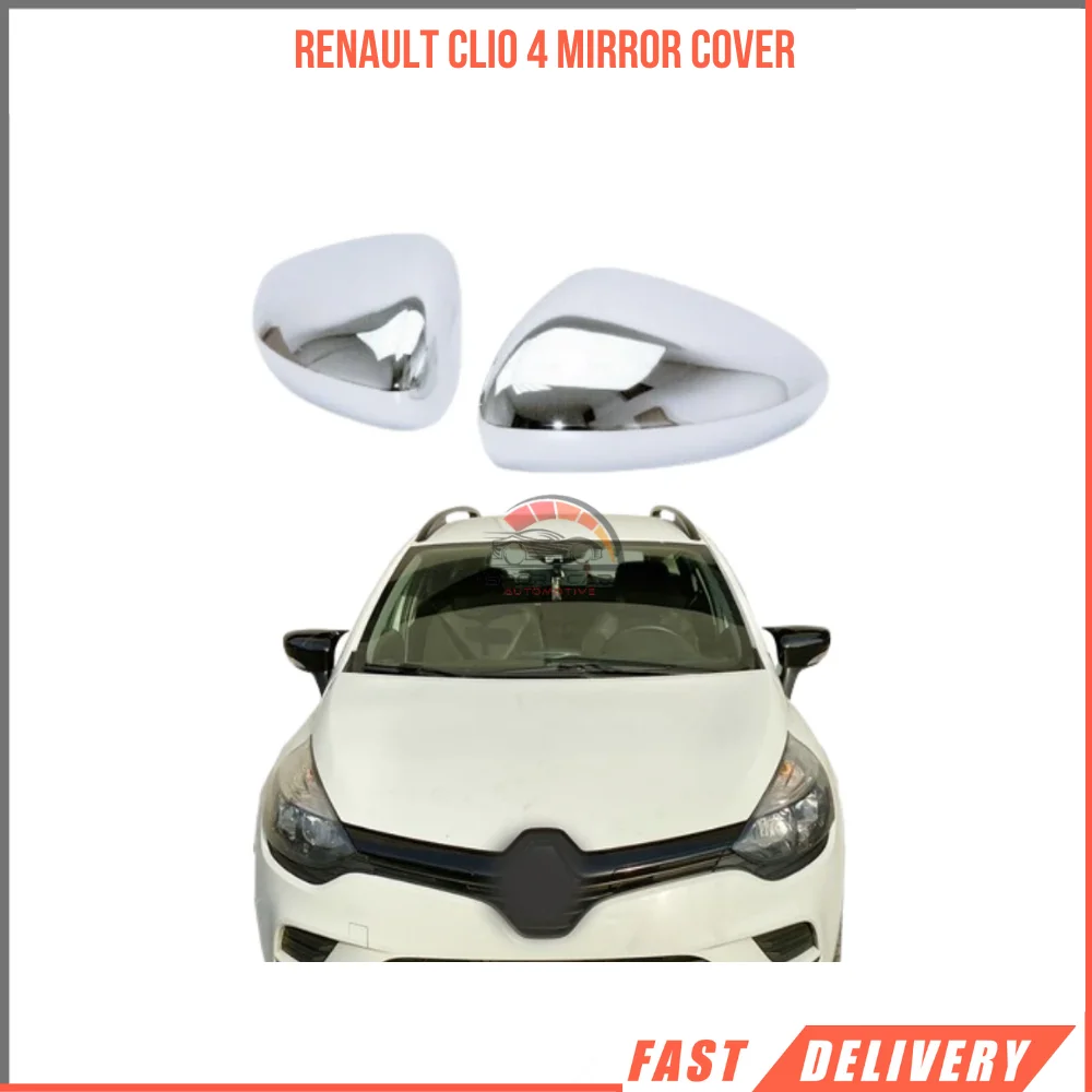 For Renault Clio 4 Mirror Cover Car Accessories Carbon Piano Black Tuning Auto Sport Piano Black Side Design