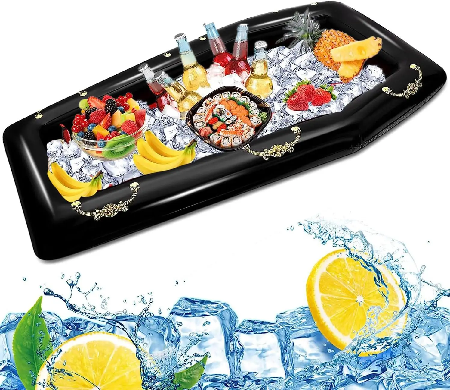 Inflatable coffin cooler Coffin pool floating inflatable cooler Halloween party Pool party Picnic barbecue party