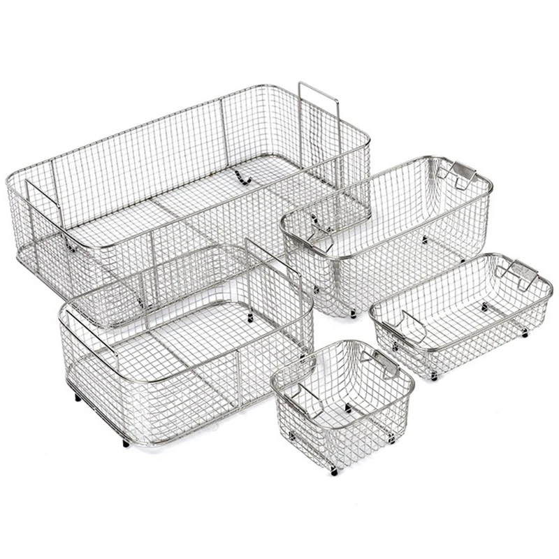 0.8L-30L Tabletop Ultrasonic Cleaner Basket SUS304 Stainless Steel Baskets Ultrasound Cleaning Machine Wasing Equipment Mesh