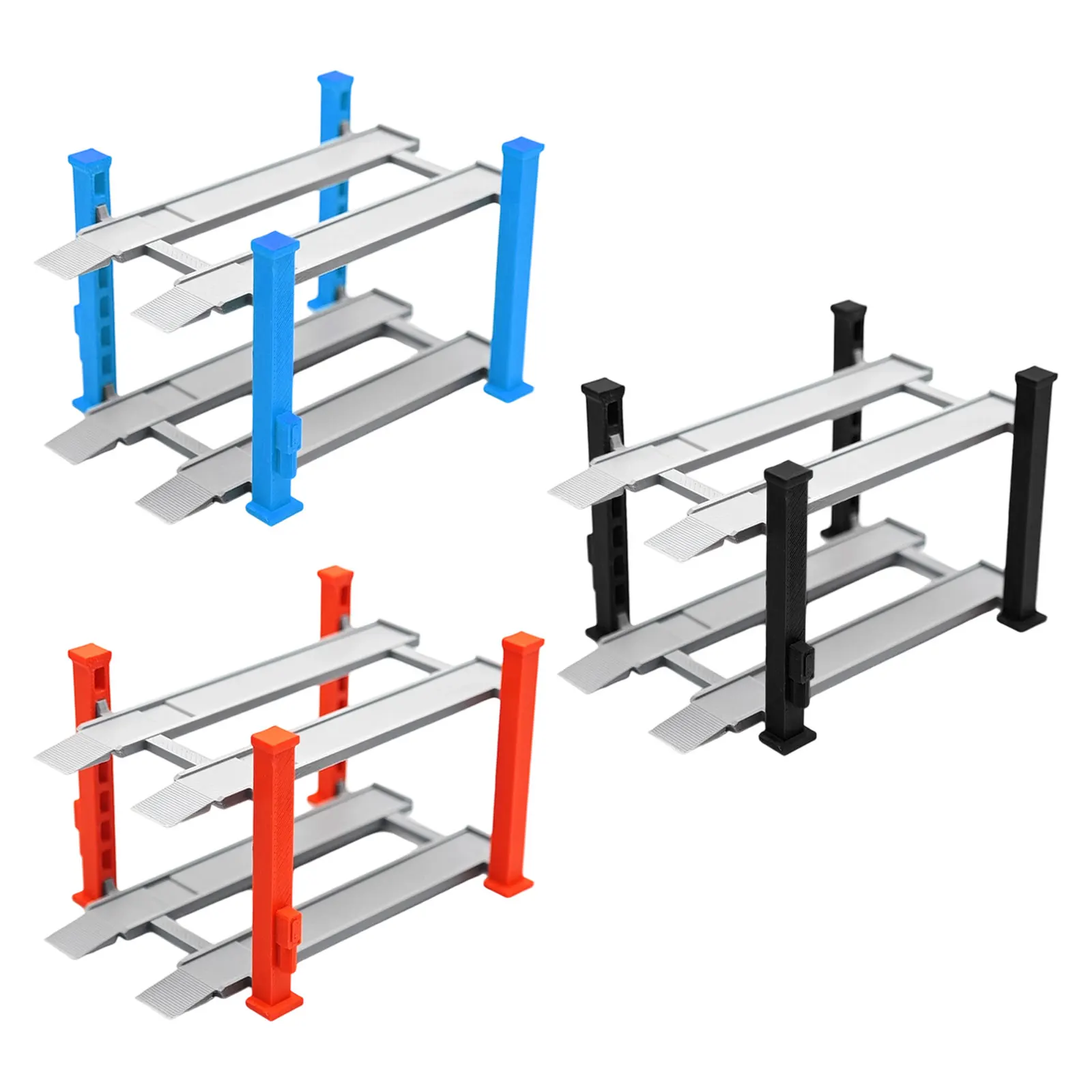 1/64 Schaal Legering Automodel Parkeerplaats Scène Vitrine Organisator Collectible Layout Multi-Spot Garage Speelgoedvoertuig Diorama