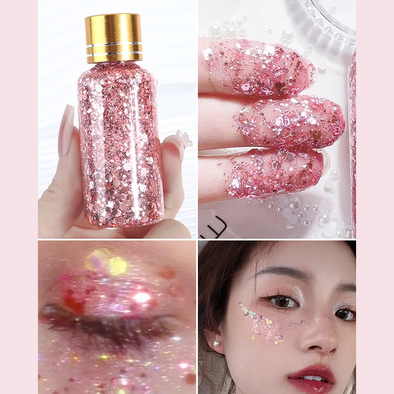 30 مللي لامع الحرباء بريق جل الوجه الجسم حورية البحر الترتر للعيون الشفاه الشعر ماكياج حفلة موسيقى مهرجان حفلة تنكرية 6 اللون #3