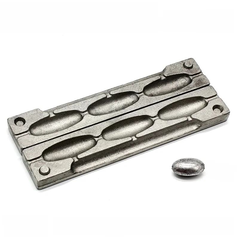 Dimatteo DIY Forma do ciężarków wędkarskich DMTBESM/ # 5 Bean Sinker 80g 3 wgłębienia — zdjęcie 2